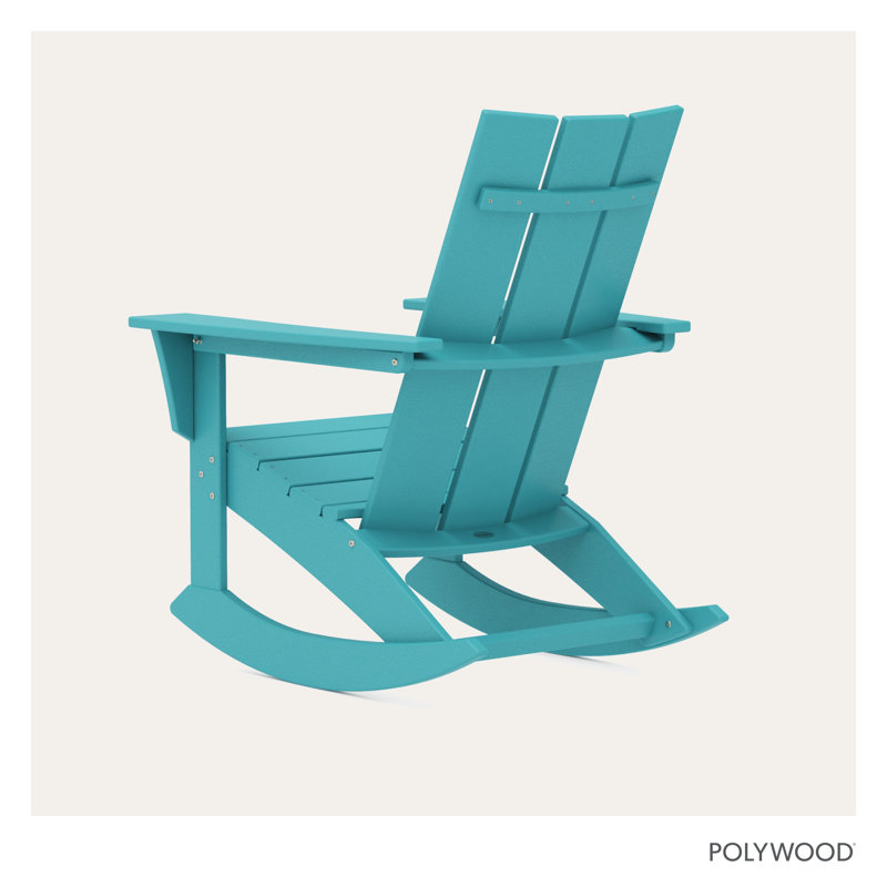 POLYWOOD Modern Adirondack Rocker, Aruba