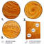«Abstract Orange Swirl Collages VII», art mural abstrait en métal-101155791