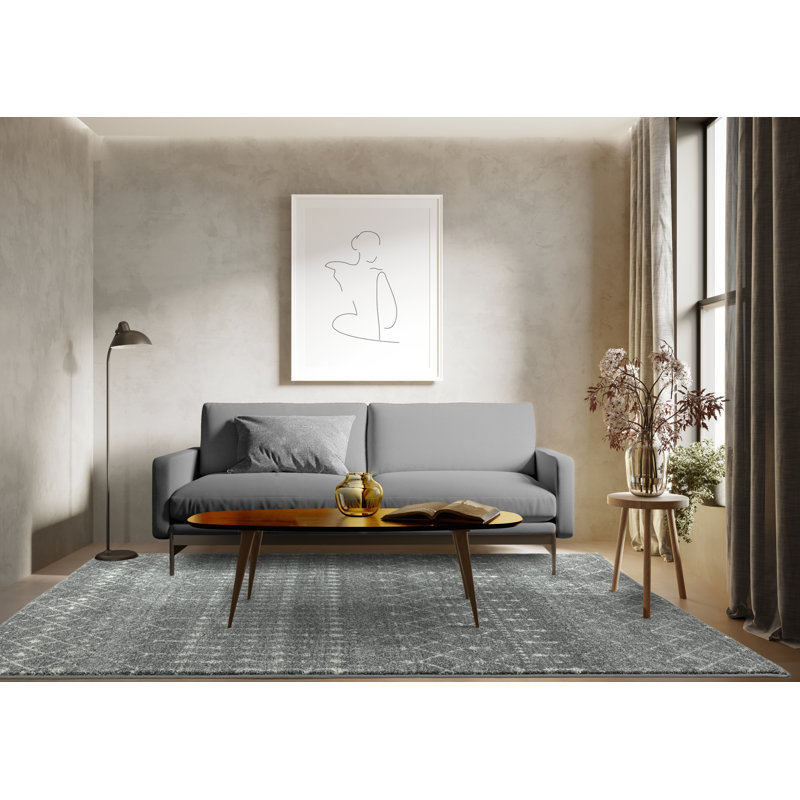 Persaud Nomadic Grey Rug, Rectangle 160 x 230cm