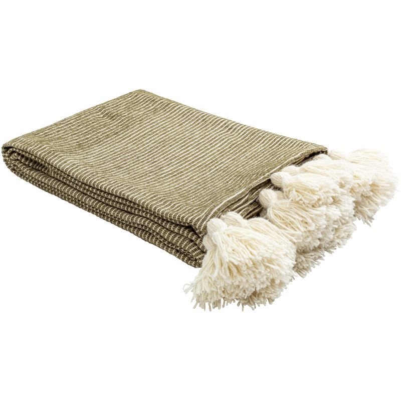 Becki Owens x Livabliss Kapri Handmade Throw Blanket, Olive