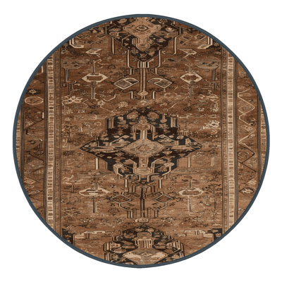 Machine Washable Turkish Brown Area Rug