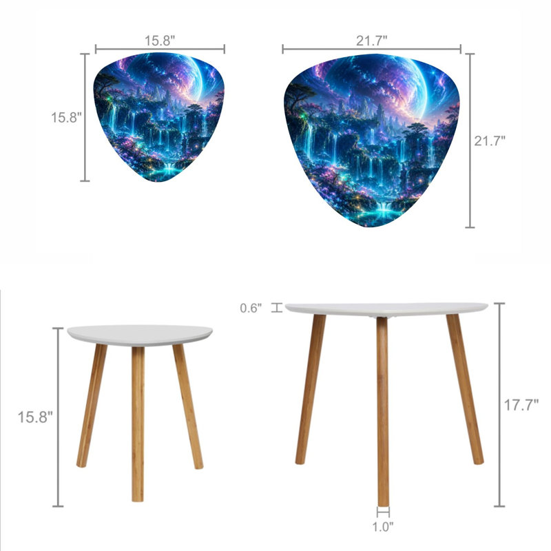 Ensemble de 2 tables basses gigognes Triangle