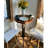 Anguel Pine Round Solid Wood Top with Iron Base Dining Table-839300907