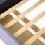 Lit plateforme simple tapissier avec rangement et tiroirs, gris