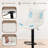 PU Leather Counter Height Stool Adjustable Swivel Barstools-1876843642