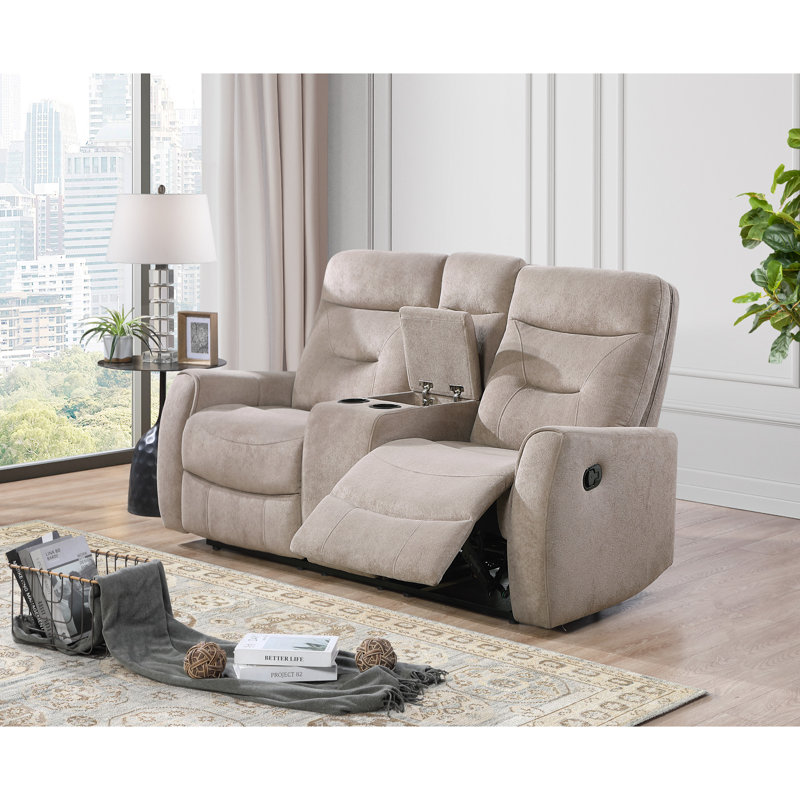 Causeuse avec console, beige
