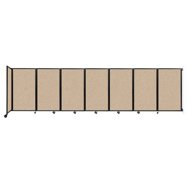 11 - Cloison pliante à panneaux, Beige, 7, H 60 po x l 234 po x P 12 po
