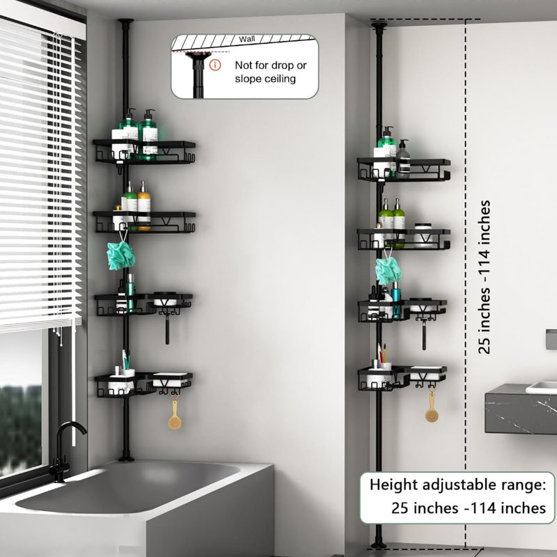 Tension Steel Shower Caddy