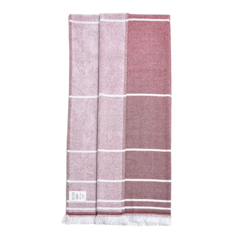 Serviette de plage 100% coton Harmond, Bourgogne