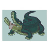 Ambesonne Crocodile Cutting Board Large Size Graphical Wild Alligator Multicolor
