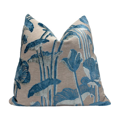 Floral Velvet Throw Pillow Cover