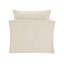 Chaise en lin beige avec 2 coussins