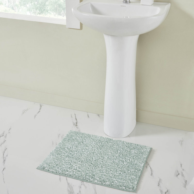 Tapis pour salle de bain Home , Simple - L 17 po x l 24 po, Vert