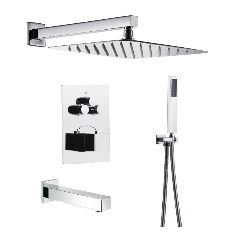 All-In-One Kit with Rough in-Valve, Chrome