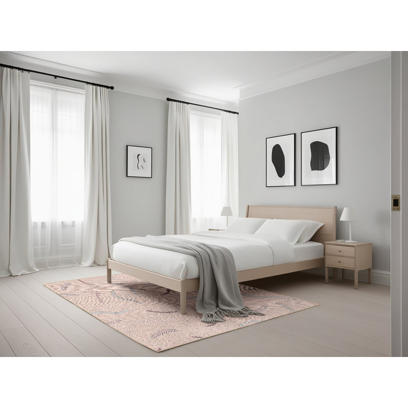 Tapis de zone brune à motifs, Rectangle 5 pi x 7 pi