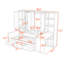 Lit de jour en bois avec 2 tiroirs, armoire et tablettes-1319364130-1319364132