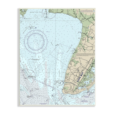 Cape May New Jersey Nautical Map Traditional Cartography by Daphne Polselli - Graphic Art