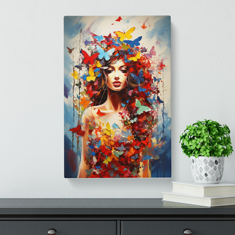Butterfly Modern No.3 - Wrapped Canvas, 50cm H x 35cm W x 3cm D