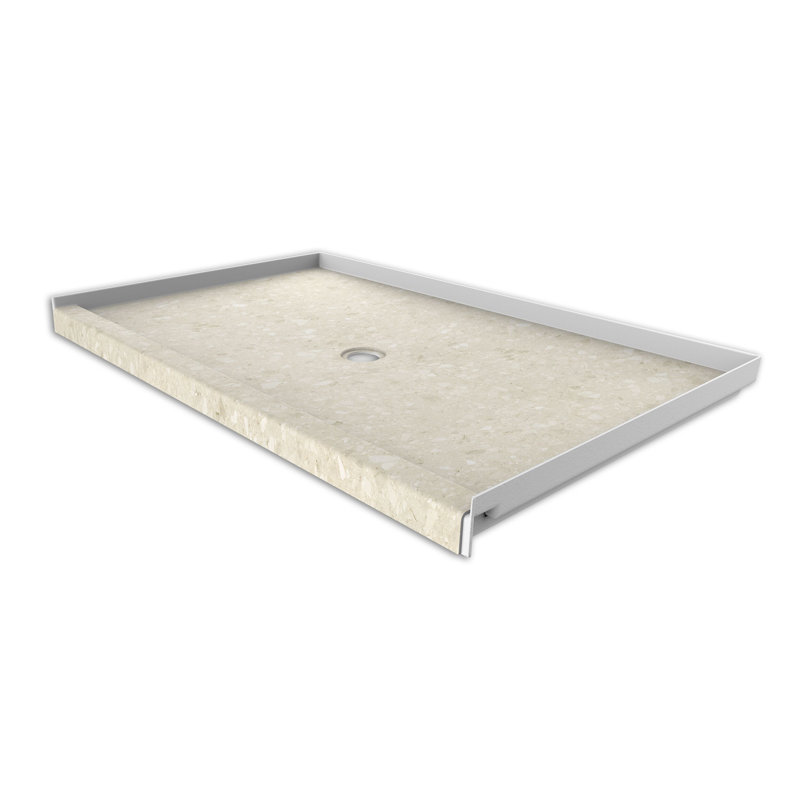 FlexStone® 60"W x 36"D Alcove Shower Base with Center Drain in Calabria, Calabria