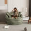 Fauteuil demi-tonneau en chenille avec coussins de 61 po Boneless-287108247