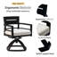 Chaise berçante pivotante en aluminium pour l'extérieur 2 pièces avec coussins - noir braise. Structure légère, dossier ergonomique, aluminium au look moderne, dossier confortable, assise en tissu