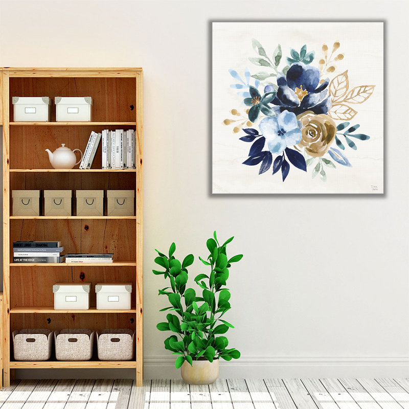 Indigo Splash X - reproduction d'art sur toile, H 12 po x l 12 po