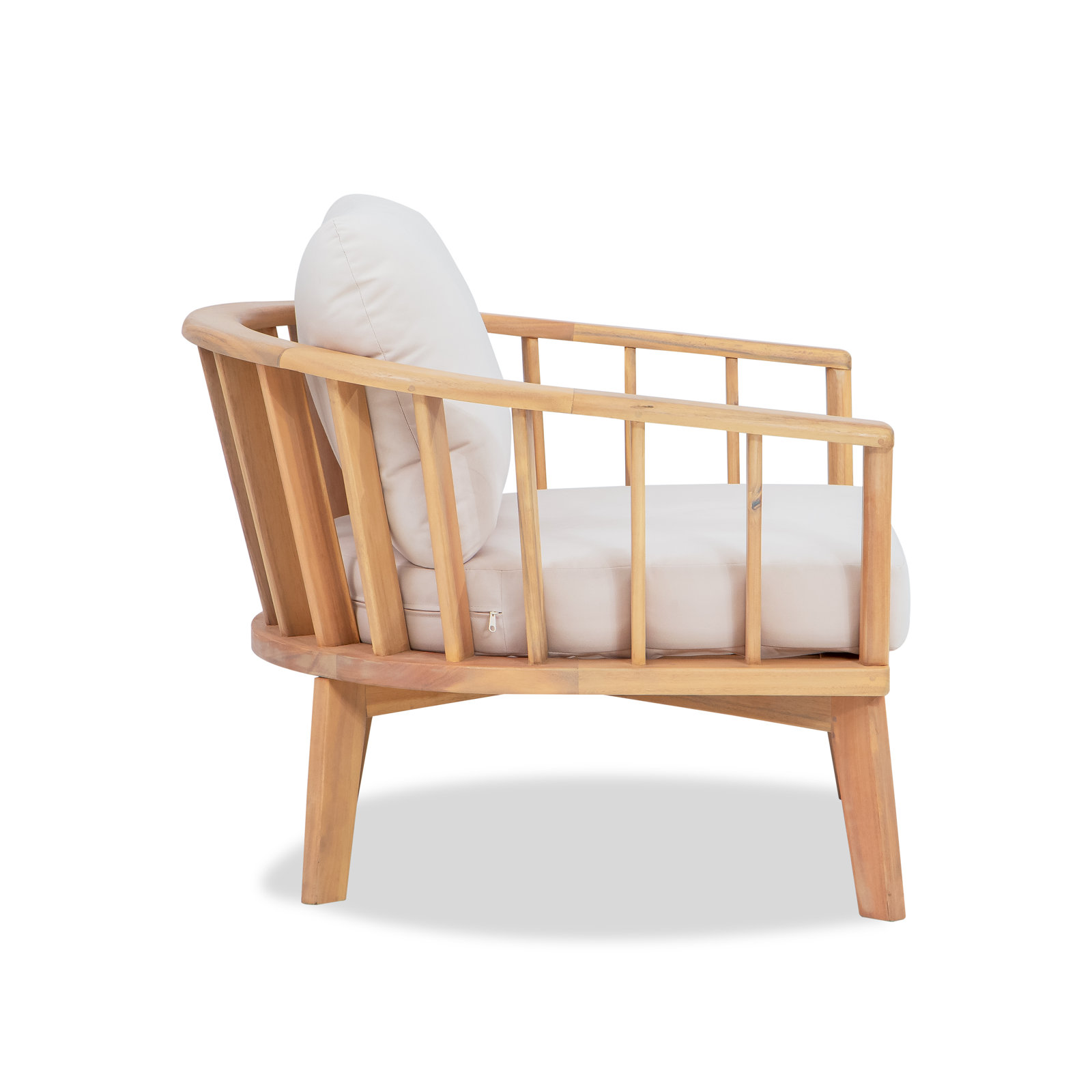 Solid Wood Outdoor Sofa with Cushions