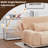 Convertible 2-Person Sofa Bed With Adjustable Backrest,Plush Corduroy Upholstery, 2 Pillows Included-1325084466