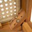 Chaise en bois d'acacia avec osier brun clair Netro