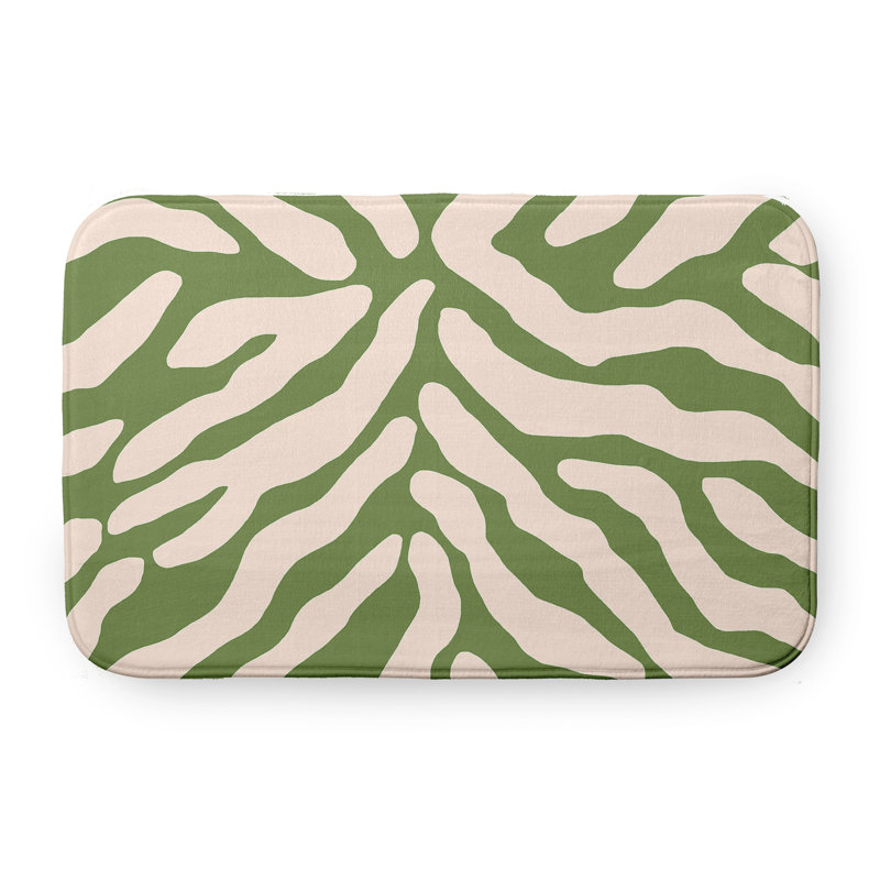 Tapis de bain Flora and Fauna, L 17 po x L 24 po, Vert