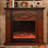 Walnut Solid + Manufactured Wood Freestanding Fireplace
