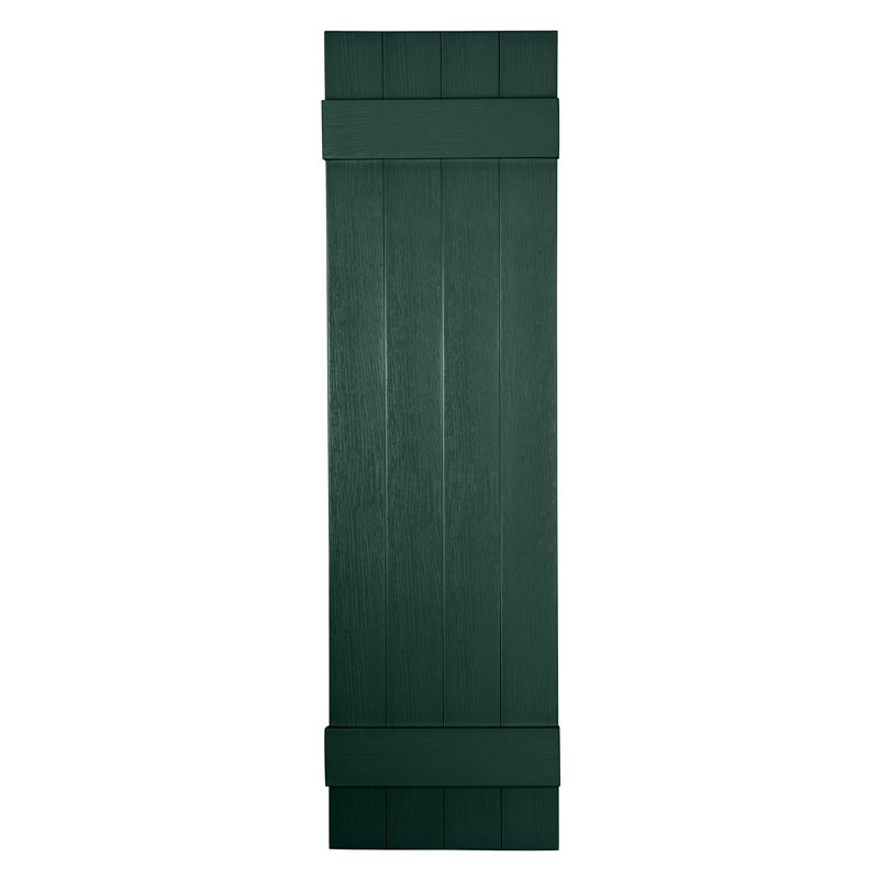 Persiennes personnalisées à 4 planches fermées, 53", Vert pin
