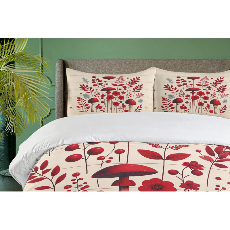 Rustic Duvet Cover, California King Duvet Cover + 2 Standard Shams