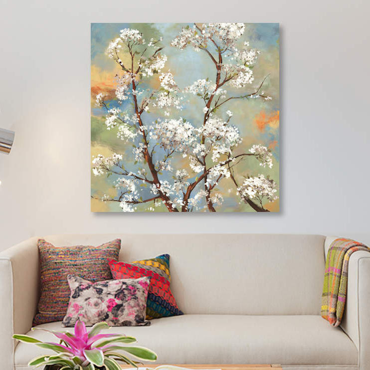 « vignette i », impression sur toile, H 37 po x l 37 po x P 1,5 po, Pas de tapis, Toile tendue