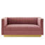 Causeuse en velours Sanguine-689499832