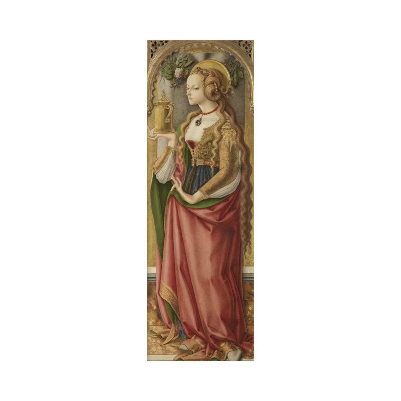 Mary Magdalene, C.1480 by Carlo Crivelli - Wrapped Canvas Panoramic Painting, 30.48 cm H x 91.44 cm W x 3.175 cm D