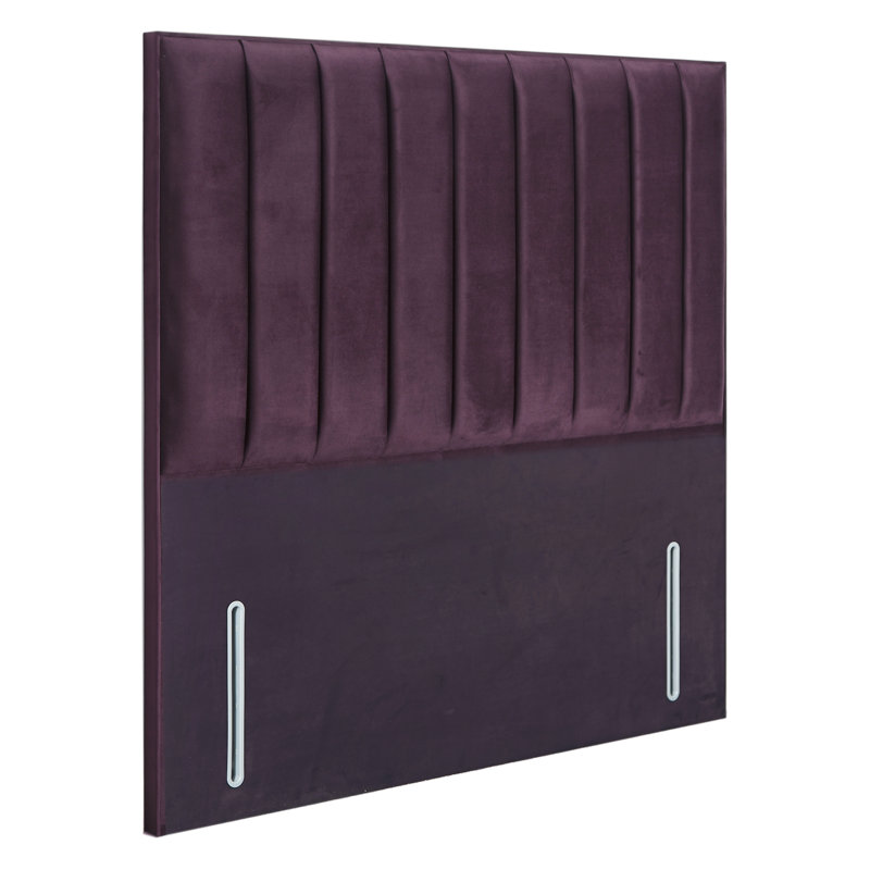 Upholstered Headboard, Plum, Velvet, Small Double (4')