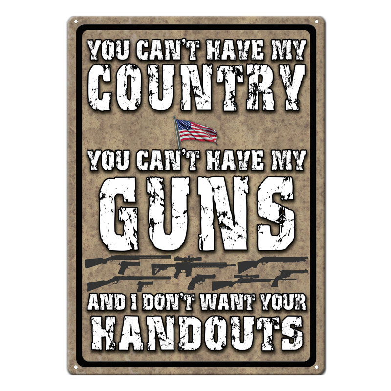 Tin Sign 12in x 17in-My Country
