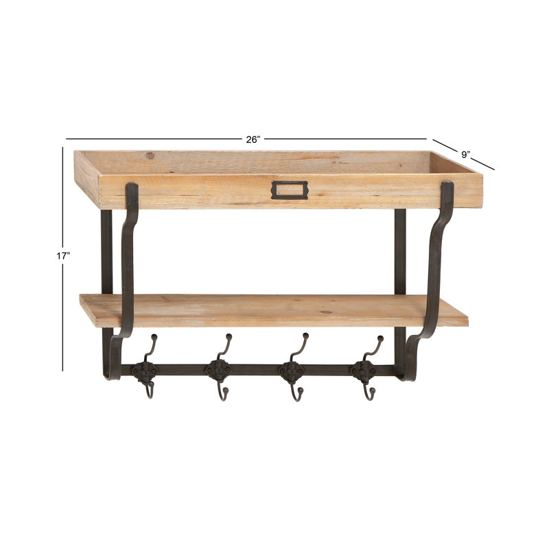 Palacio Wall 4 - Hook Wall Mounted Coat Rack