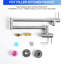 Robinet remplisseur mural à un trou, nickel brossé, deux poignées, pivotant sur 360 °, conception pliable pour un remplissage efficace de la cuisine - robinet à poignée rotative et extensible, utilisation en laiton massif-541099181
