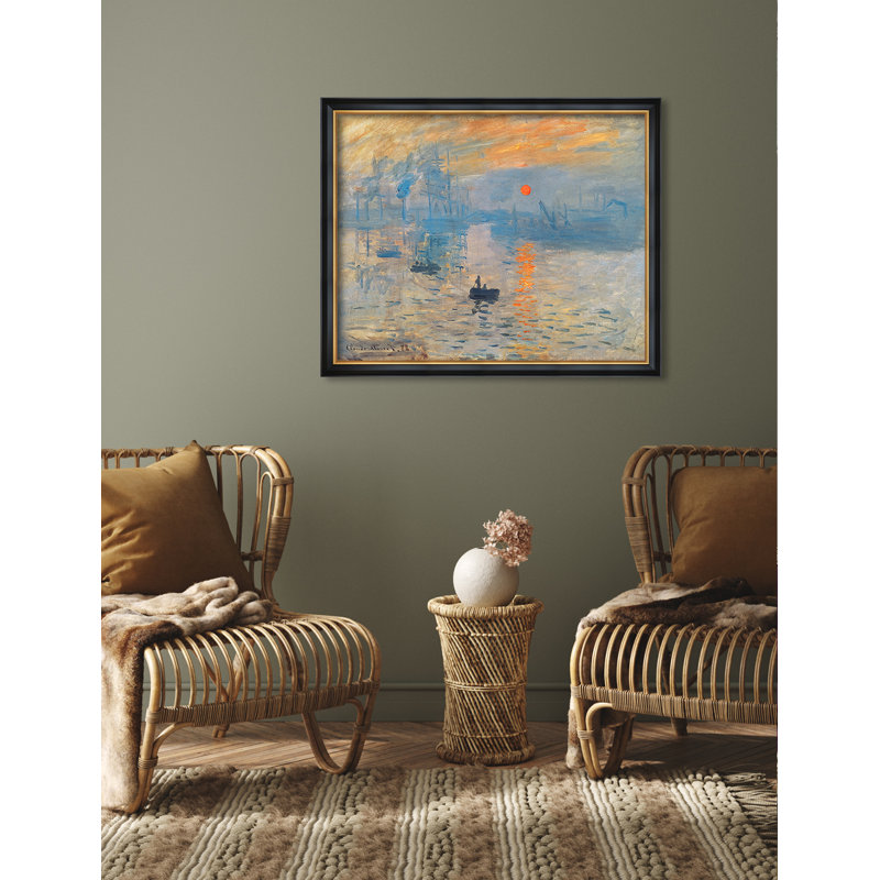 Impression, Sunrise par Claude Monet, reproduction d'art sur toile de coton sans acide, H 30 po x l 24 po x P 0,75 po