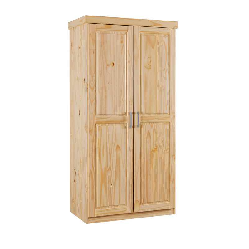 Hakon 2 Door Wardrobe, Natural Brown
