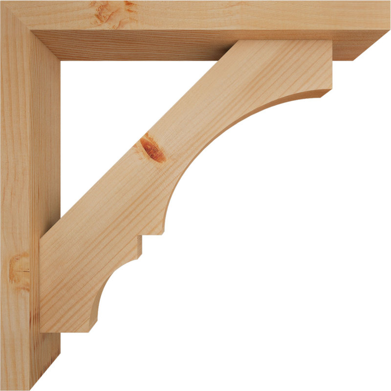 Support de bloc Balboa avec entretoise décalée, 20 po x 20 po, Sapin Douglas de l 3 1/2 (lisse)