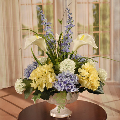 19 " Faux Silk Lillies Arrangement