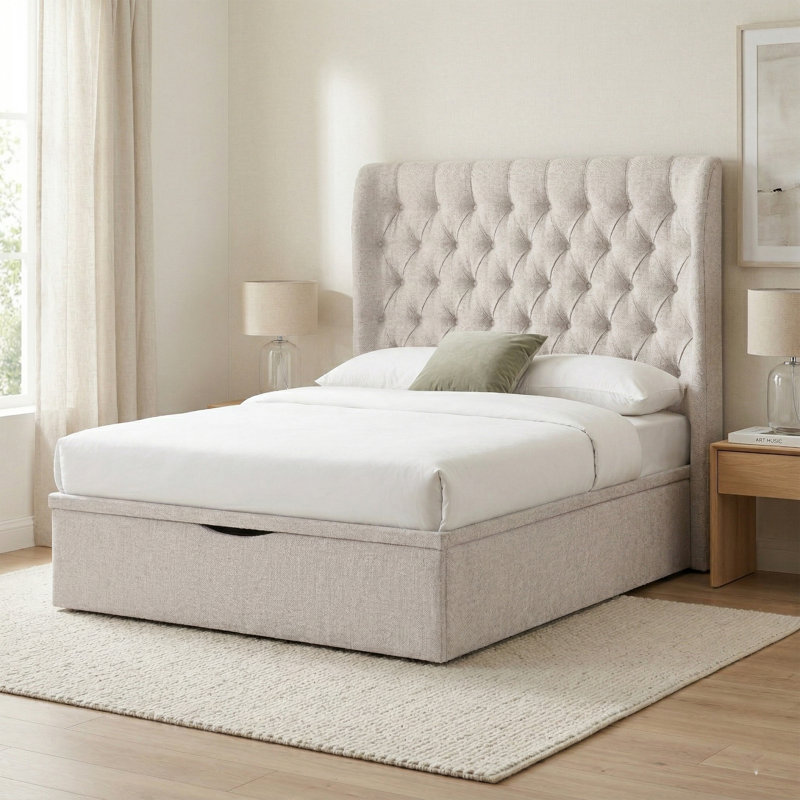 Conti Bed, Beige, Double (4'6)