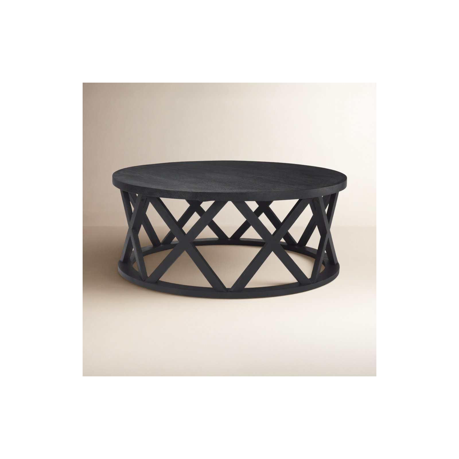 Royale Solid Wood Coffee Table, Black