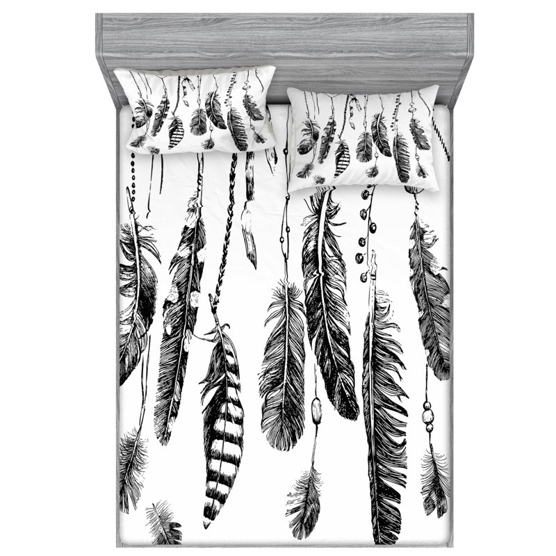 Microfiber Sheet Set, Queen Sheet Set with Fitted Sheet
