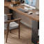 Bureau en L en bois massif avec bibliothèque-114324176
