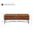 50" W Genuine Leather Bench-1495374456