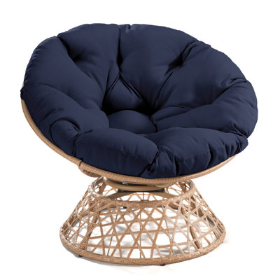 Ahlexus Swivel Wicker Outdoor Lounge Chair